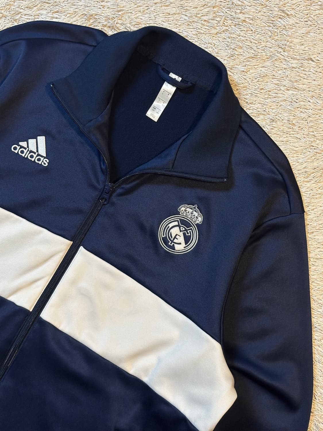 대장급) 아디다스 레알 마드리드 배색 트랙탑 져지 네이비 화이트 상품이미지3