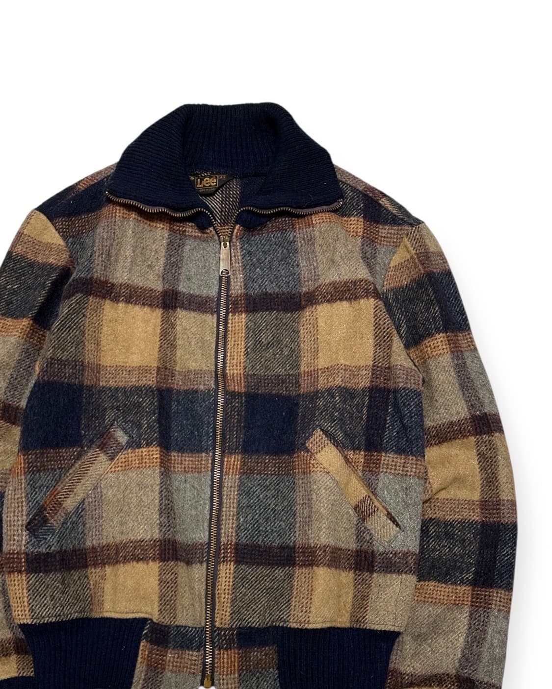 Lee 체크 울 블루종 자켓 상품이미지2