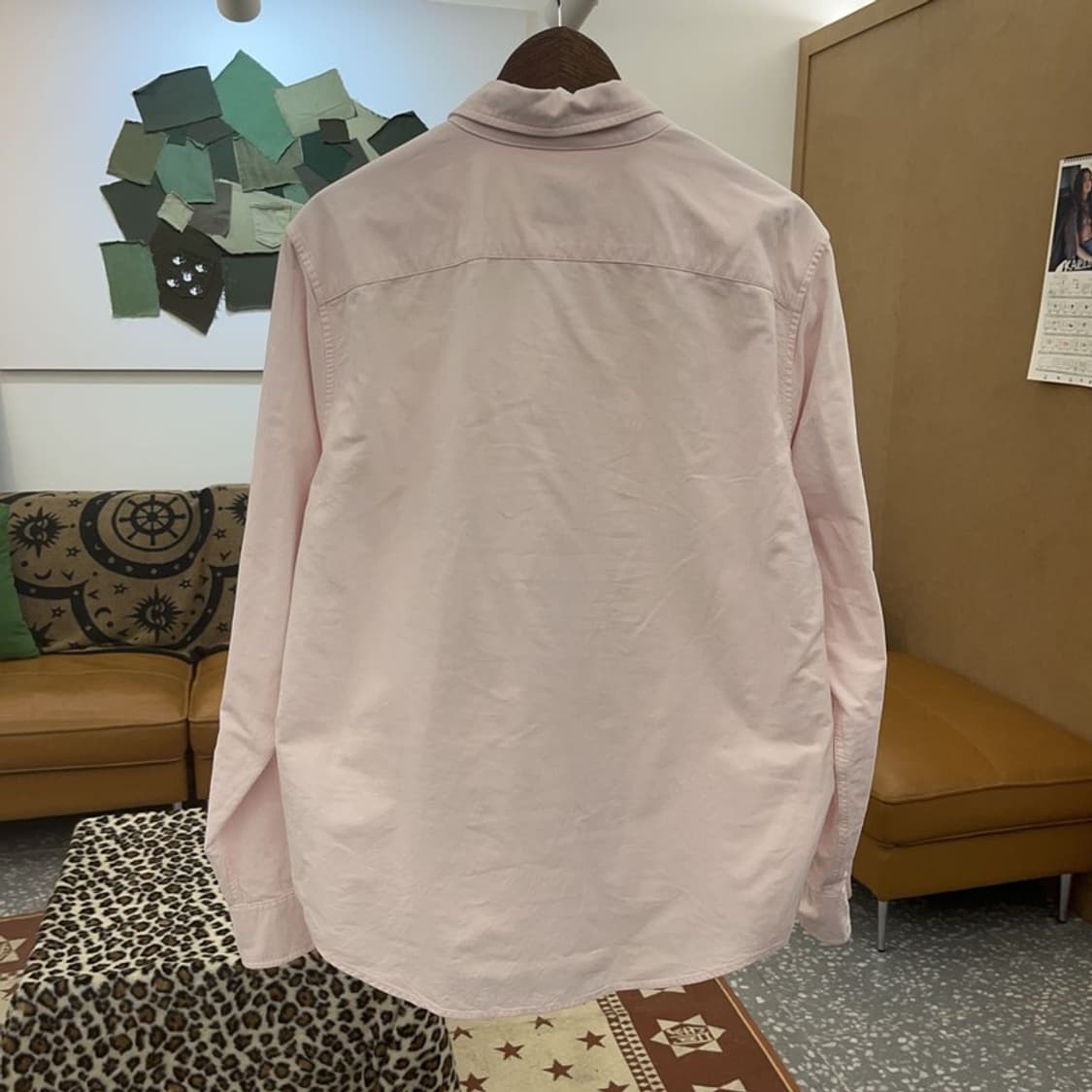 아베크롬비 여리 옥스포드 딸기우유 핑크 셔츠 XL C09385 상품이미지4