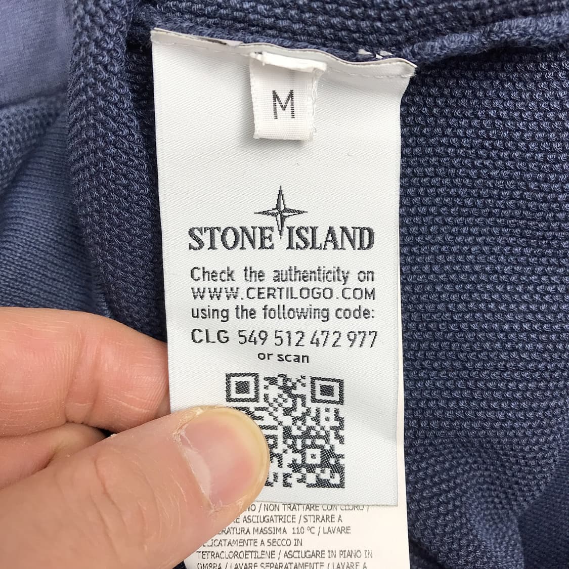 스톤아일랜드 반집업 코튼 면 니트 남성M 상품이미지6