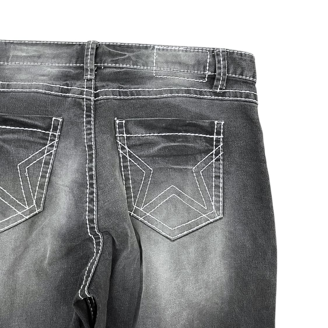 빈티지 별 자수 흑청 데님팬츠 상품이미지4