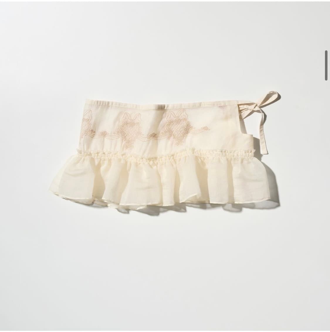 스컬프터 피카부 마이크로 쉬어 스커트 로우 아이보리 M 상품이미지3