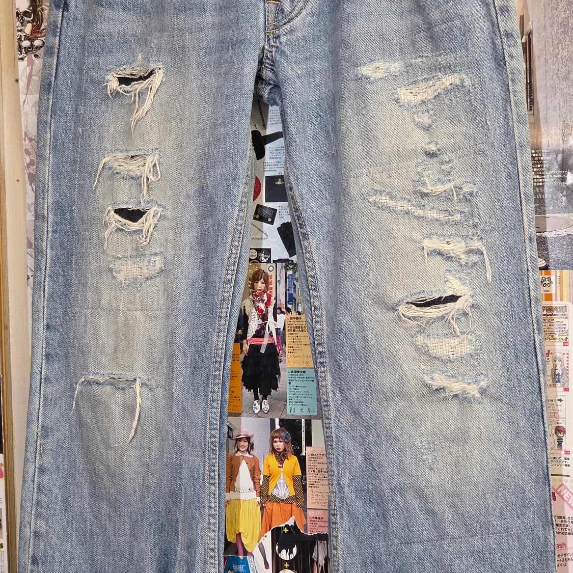 아메리칸 이글 로우라이즈 세미부츠컷 데미지 데님 팬츠 상품이미지7