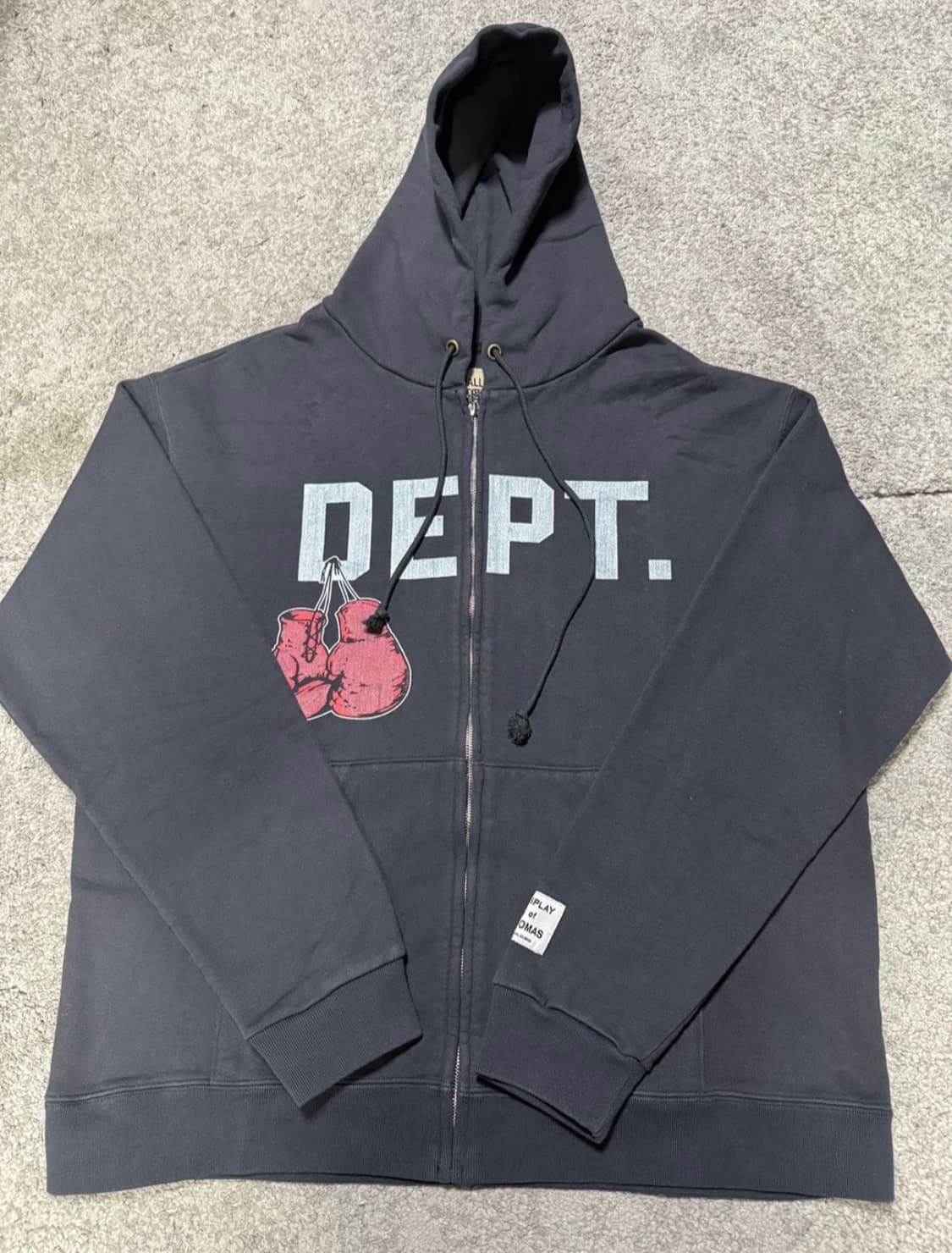 [XL] 갤러리디파트먼트 복싱 머치 후드 집업 블랙 상품이미지3