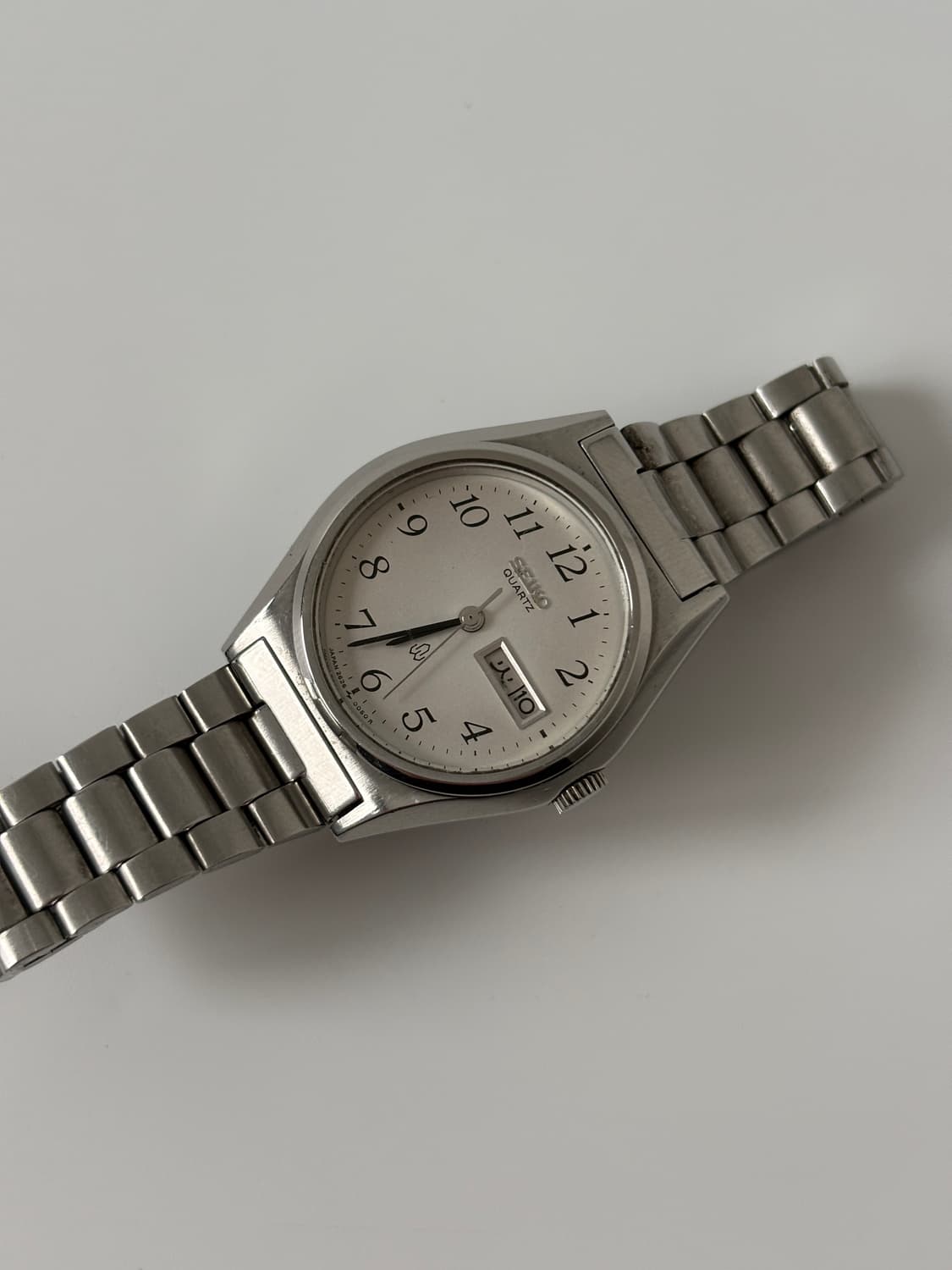 세이코 1980년도 빈티지 시계 아라빅 인덱스 실버 쿼츠 여성 상품이미지4