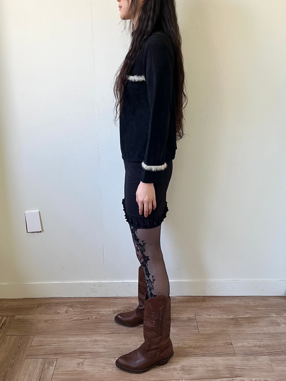 lnvitation 레이스 퍼 터틀넥 상품이미지9