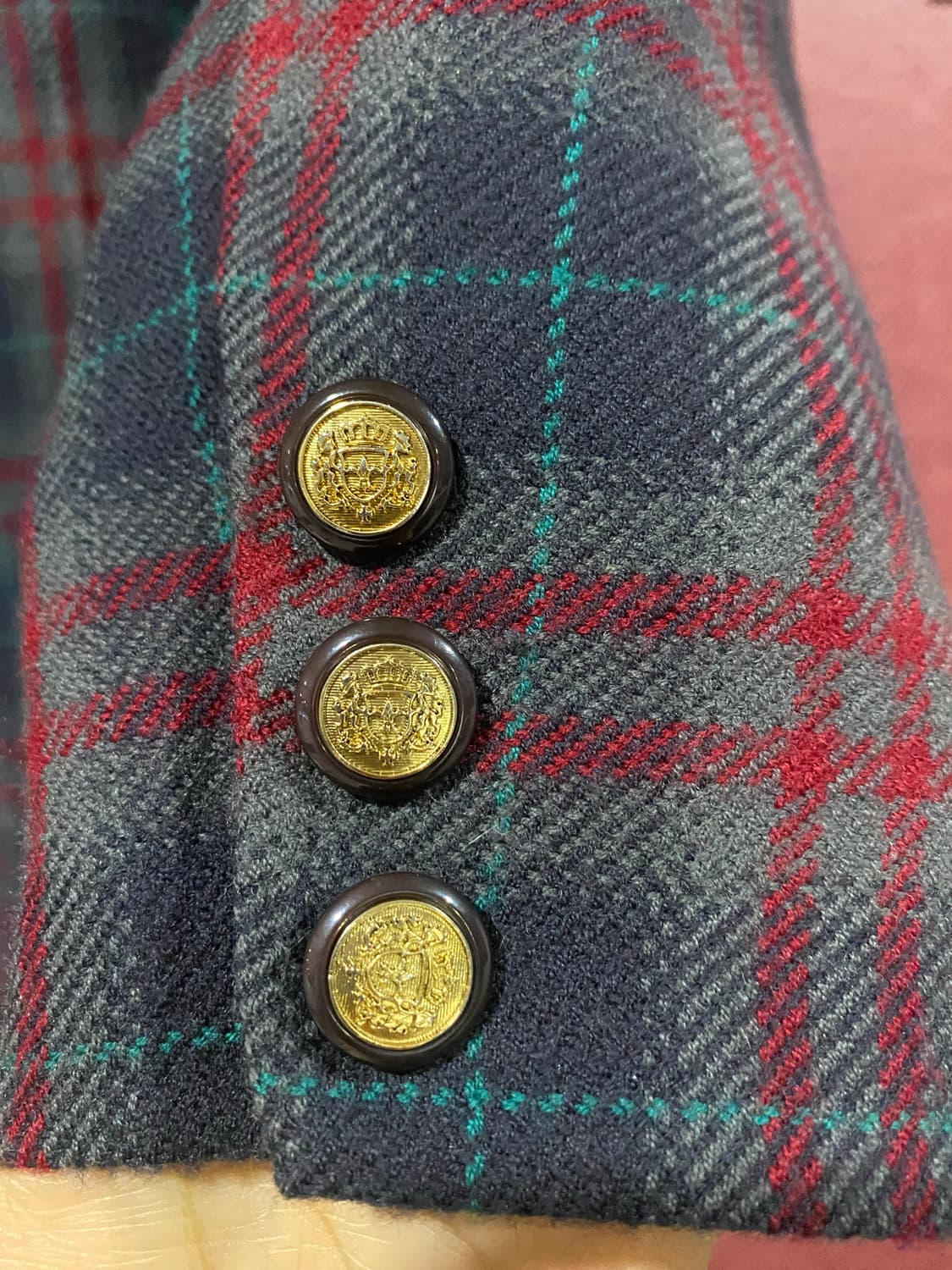 Leilian 체크 더블 자켓 상품이미지7