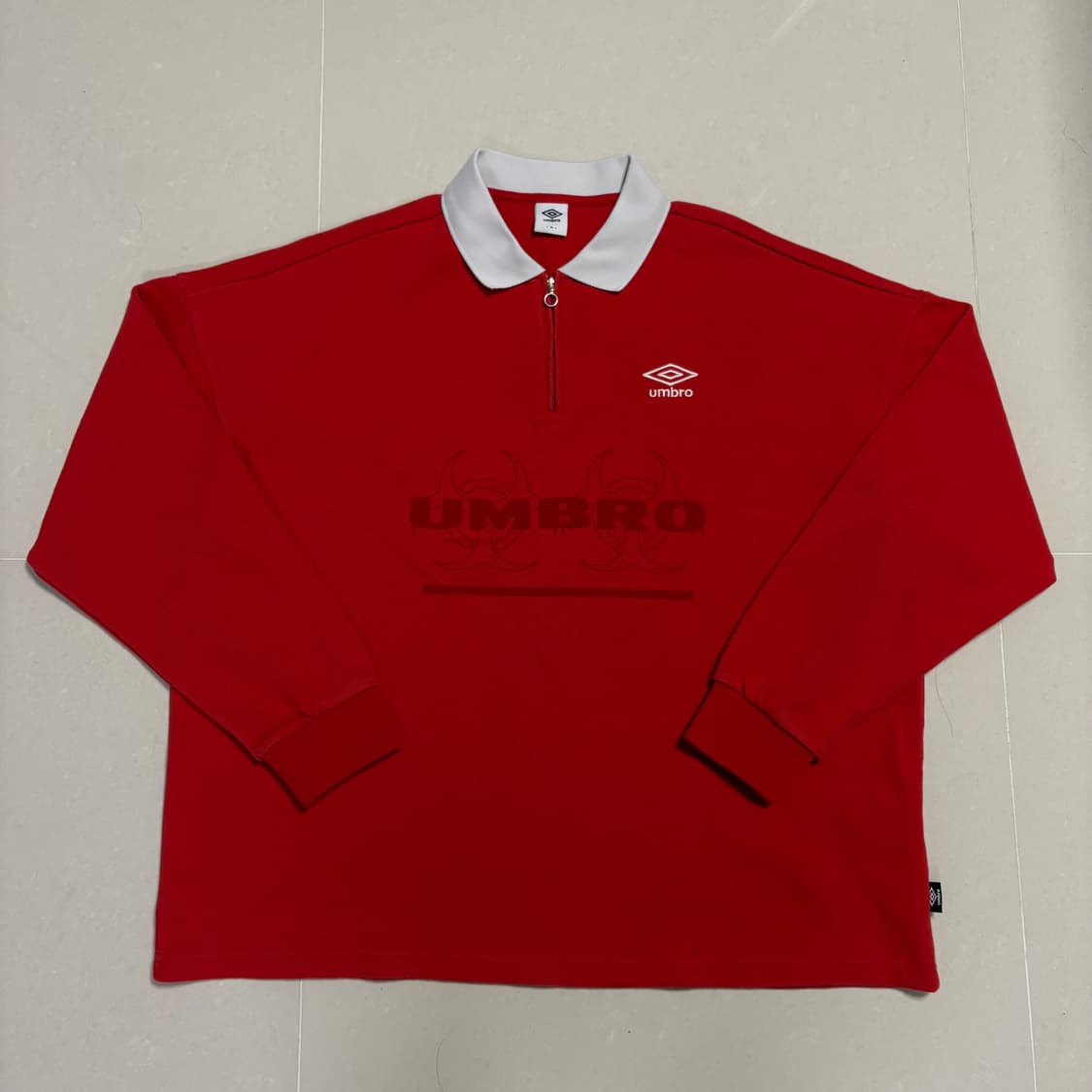 정품 엄브로 반집업 럭비 맨투맨 카라넥 긴팔 티셔츠 상품이미지2