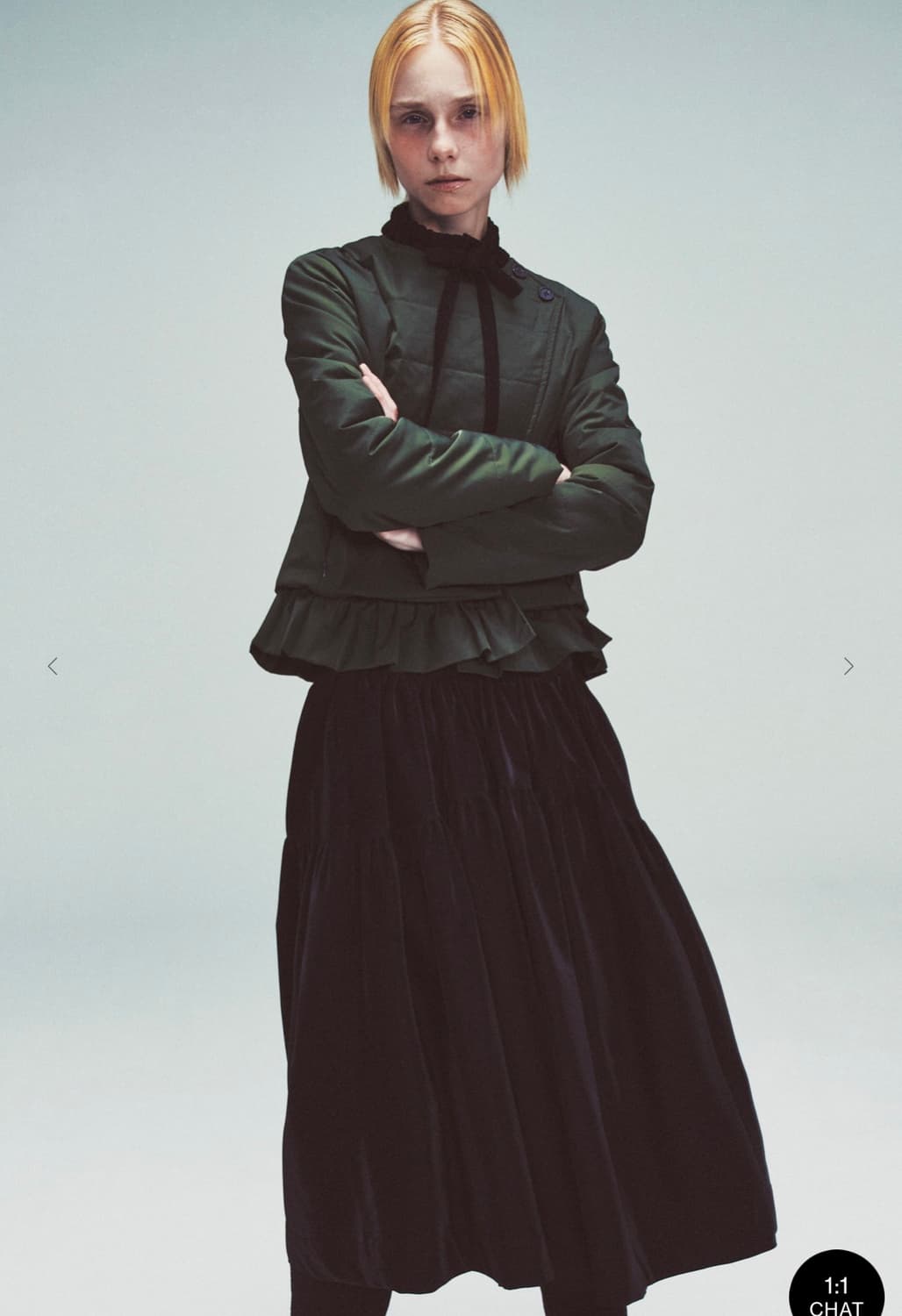 버뮬라 RUFFLE PADDED JACKET (KHAKI) 상품이미지3