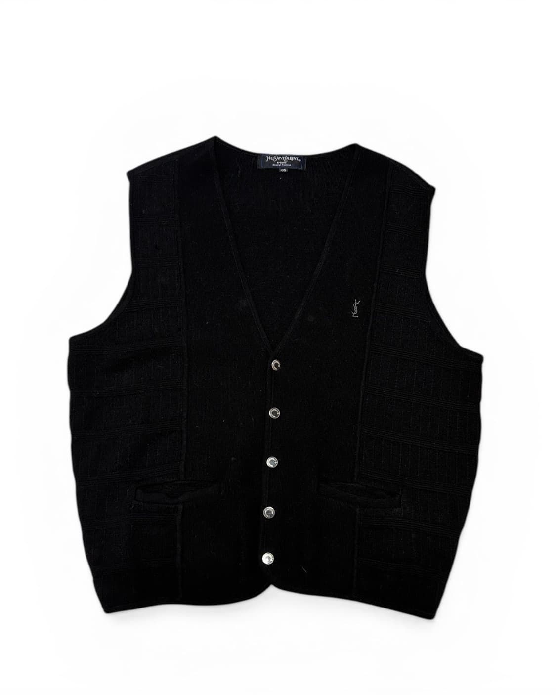 YSL 입생로랑 블랙 니트 베스트 가디건 상품이미지1