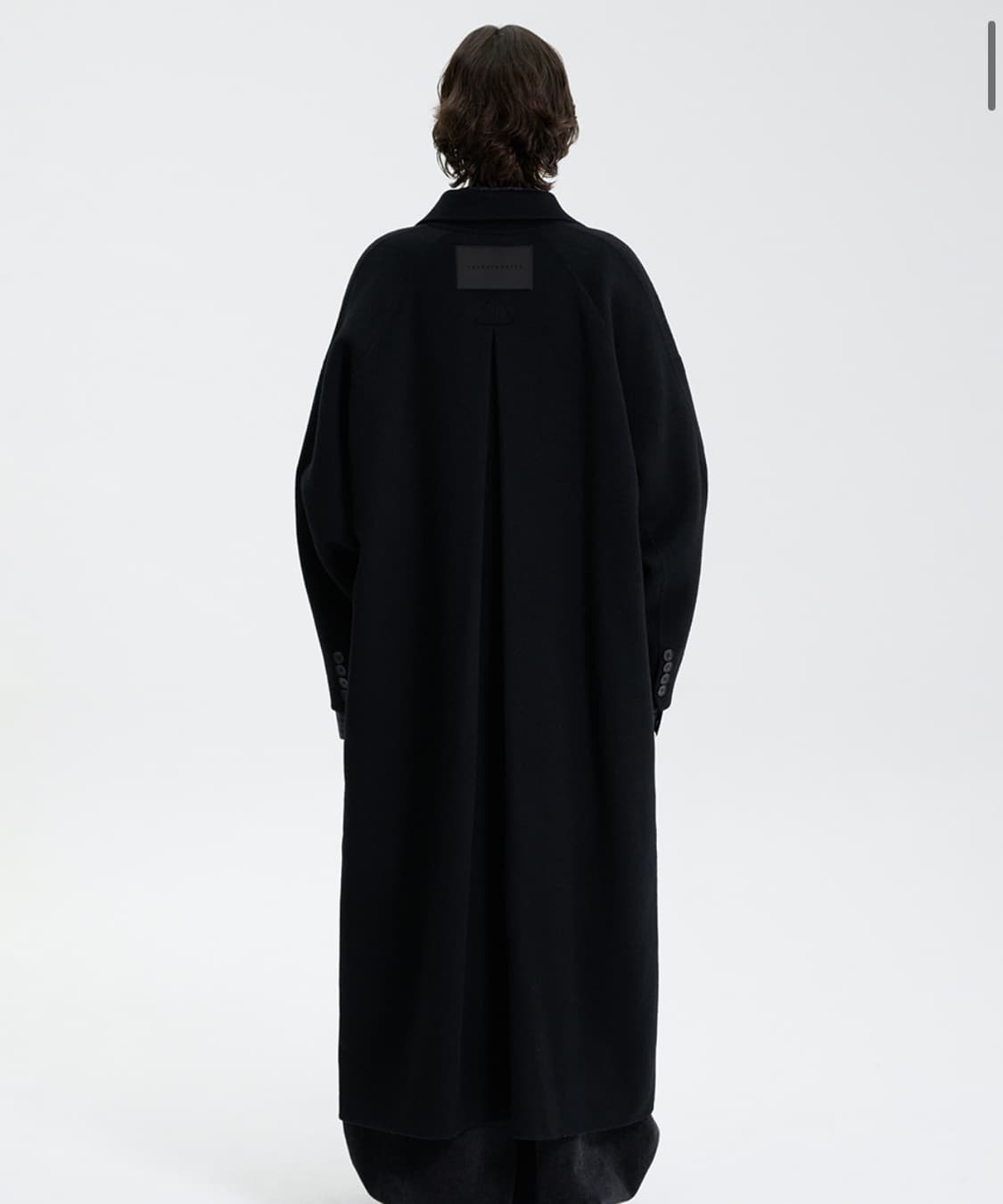 트리밍버드 와이드 롱코트 블랙 상품이미지4
