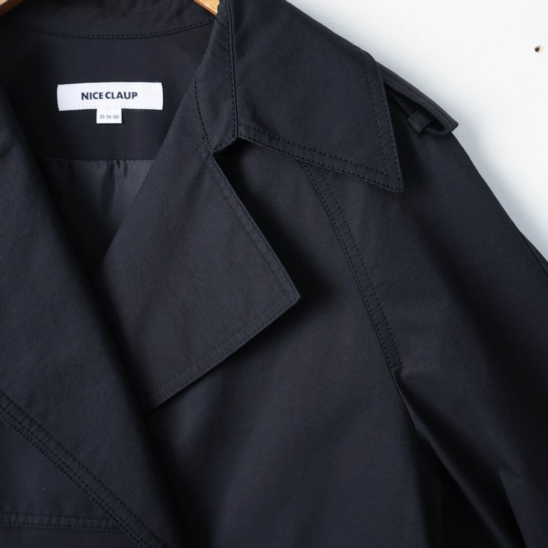 55/나이스클랍 플라켓 숏 트렌치코트 상품이미지3