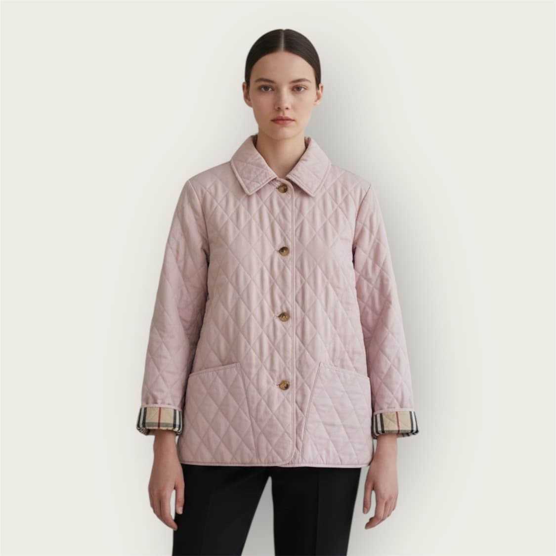 S/ 버버리 노바체크 라이닝 퀄팅 경량 패딩 상품이미지1