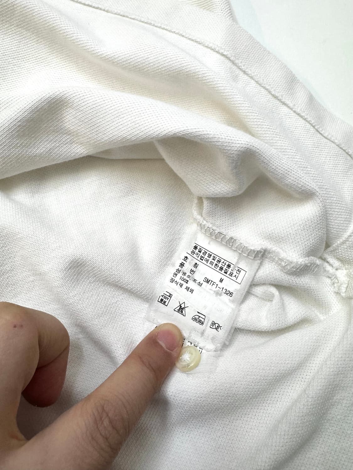 Polo 폴로 랄프로렌 빅포니 화이트 PK 카라 긴팔 티 상품이미지7