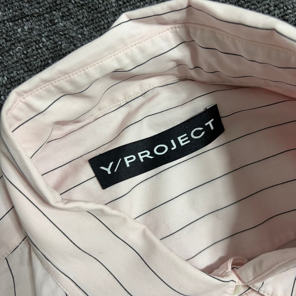 와이프로젝트 유니섹스 핑크 훅 스트라이프 셔츠 상품이미지5