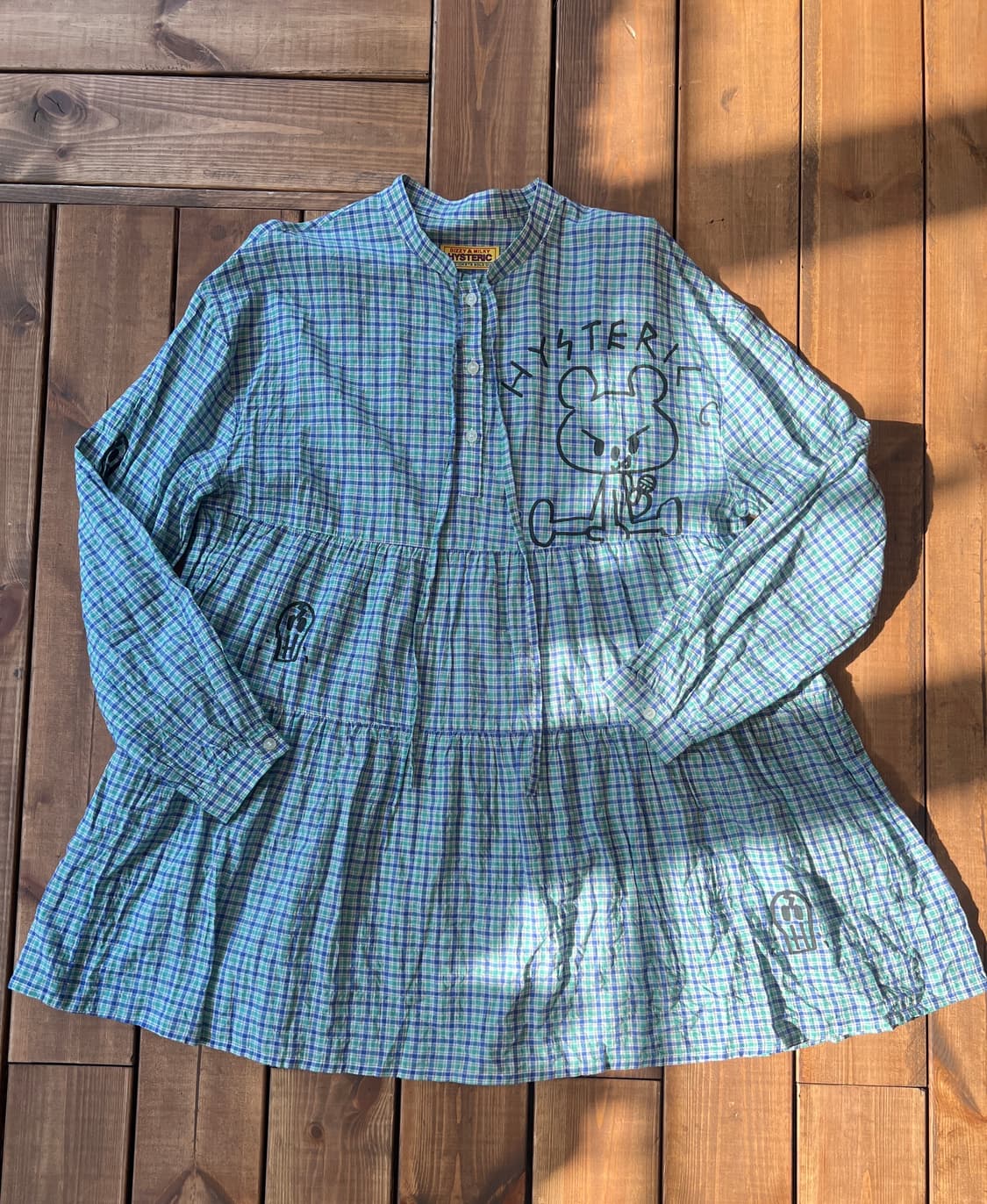 히스테릭글래머 스케치 민트 셔츠 드레스 상품이미지7