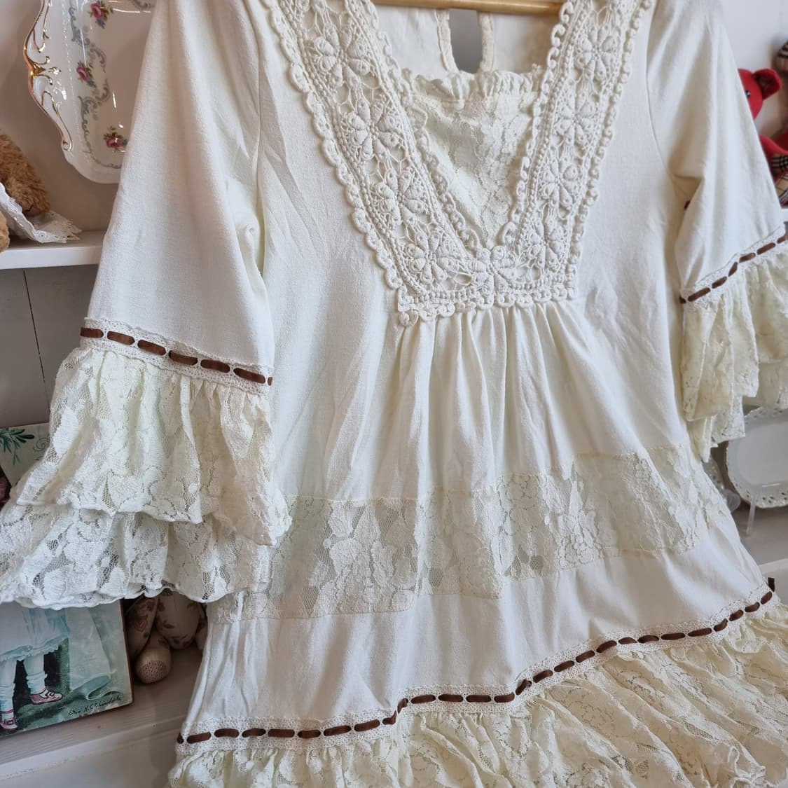 리즈리사 LIZ LISA 레이스 티어드 원피스 상품이미지3