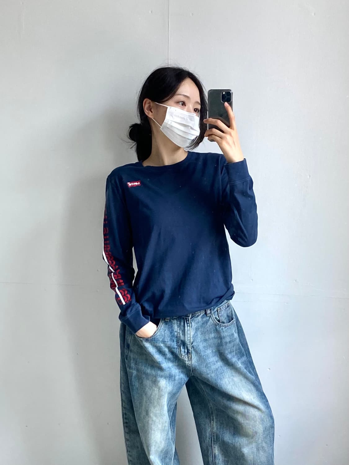 리바이스 가슴로고 사이드라인 롱슬리브 상품이미지2