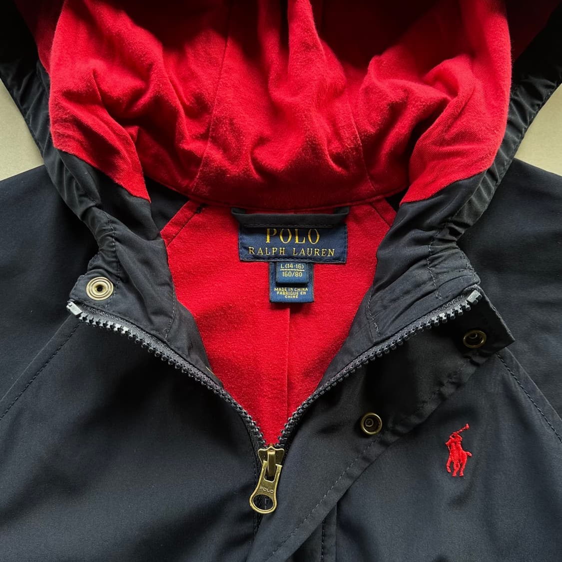[M]폴로 랄프로렌 네이비 바람막이 후드 자켓 상품이미지9
