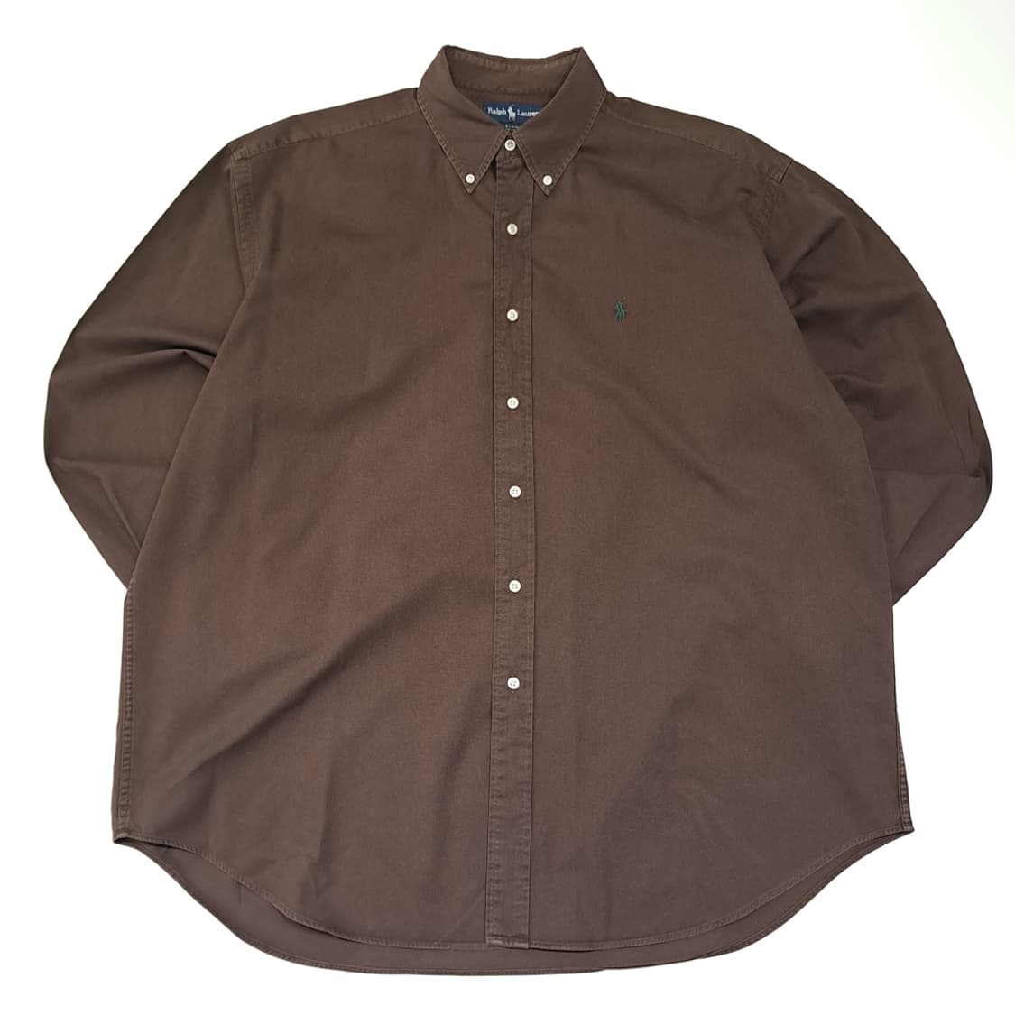 CL673 XL 폴로 90s 미국판 버튼다운 초코 브라운 셔츠 남방 상품이미지1