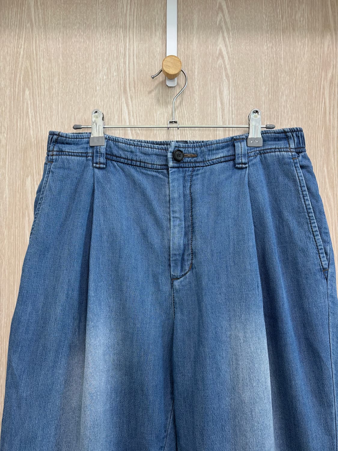 24SS)알레그리 릴렉스핏 원턱 밴딩 데님팬츠78(30~31) 상품이미지3