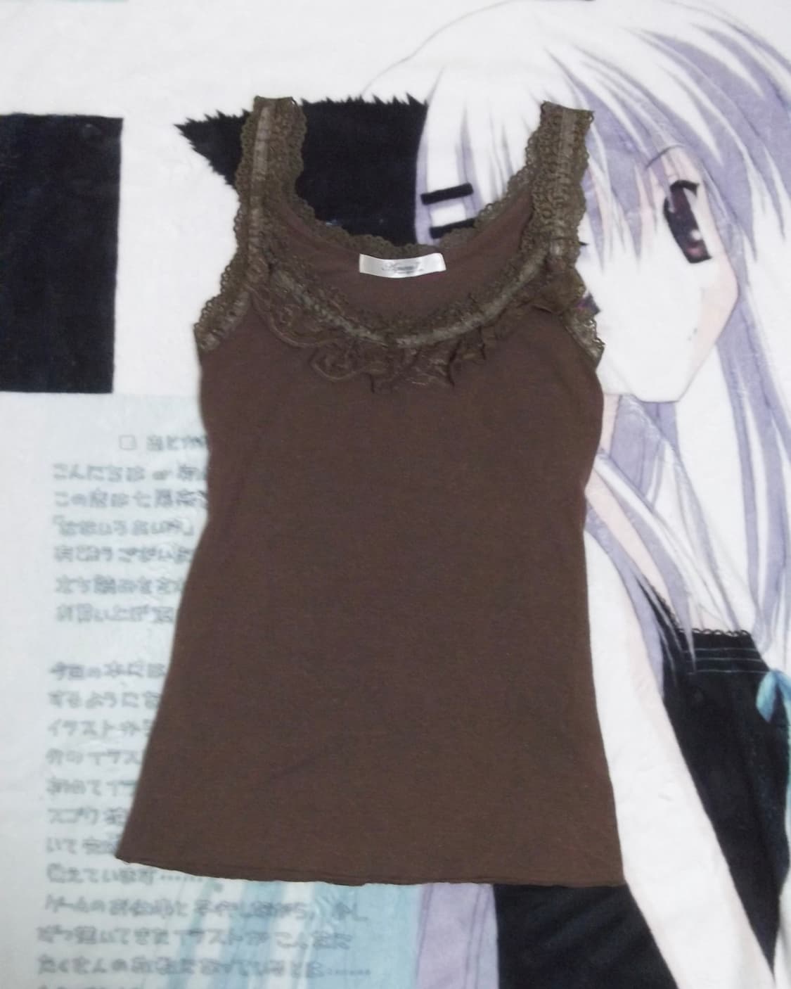 히메갸루 라떼갸루 공겜여주 로걀 레이스 빈티지 슬리브리스 나시 슬립 상품이미지3