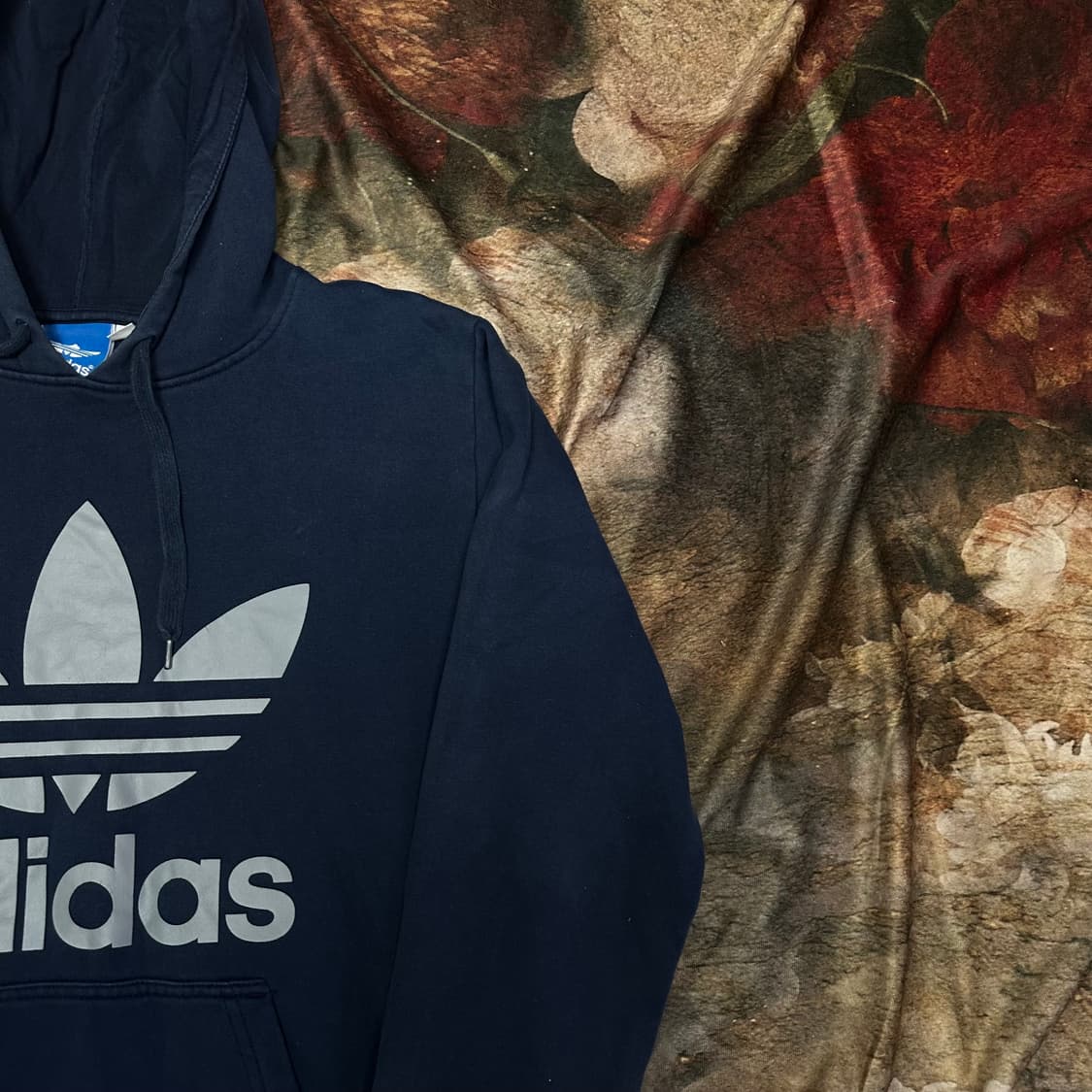 아디다스 빈티지 빅로고 네이비트레포일후드티 95  상품이미지2