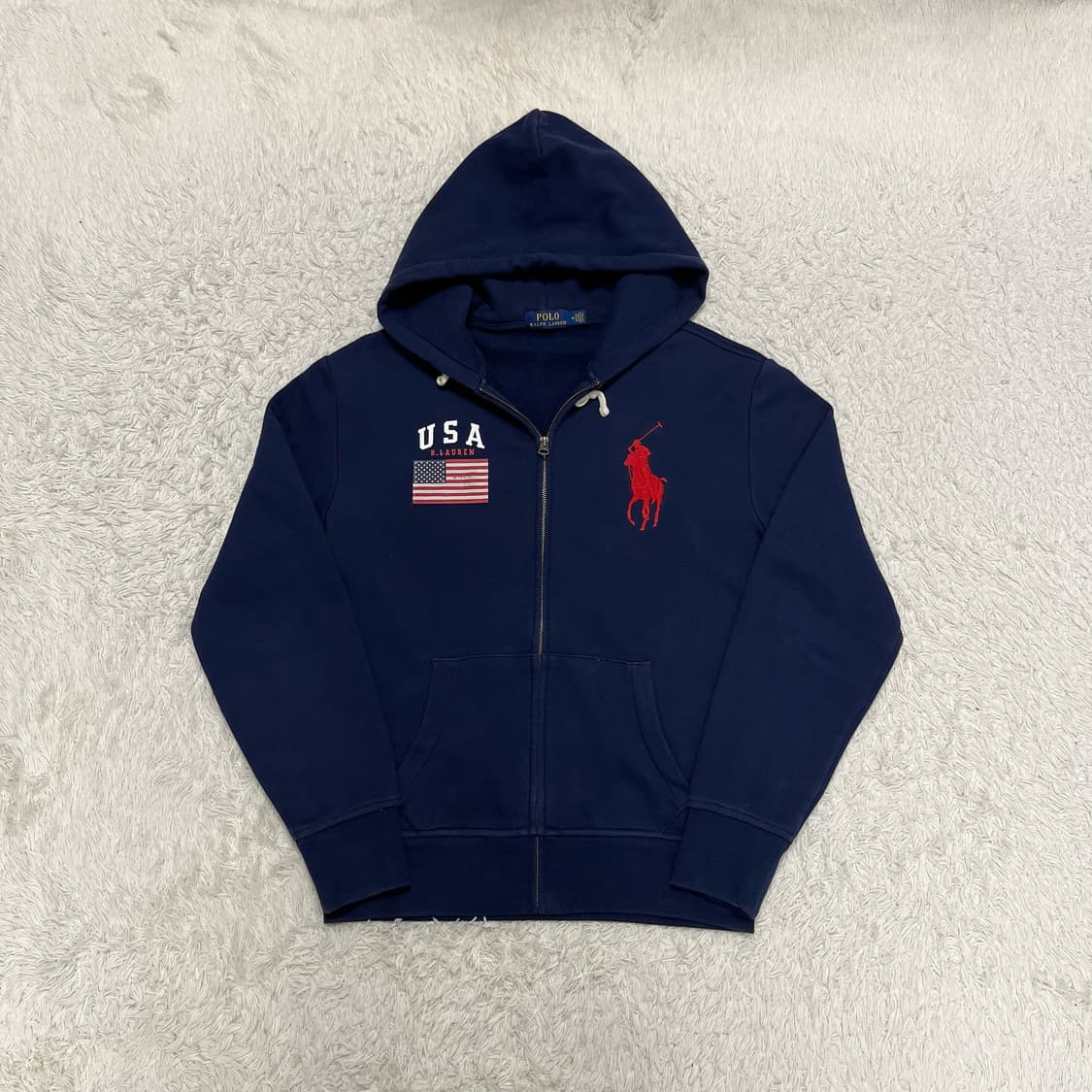 Polo navy USA big pony zip-up 상품이미지4