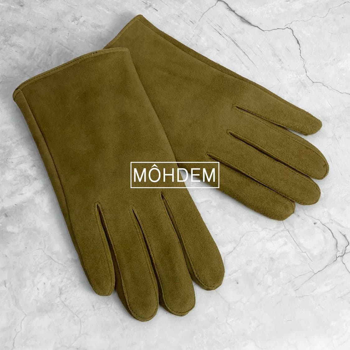 [premium] 스웨이드 가죽 장갑 올리브 상품이미지2