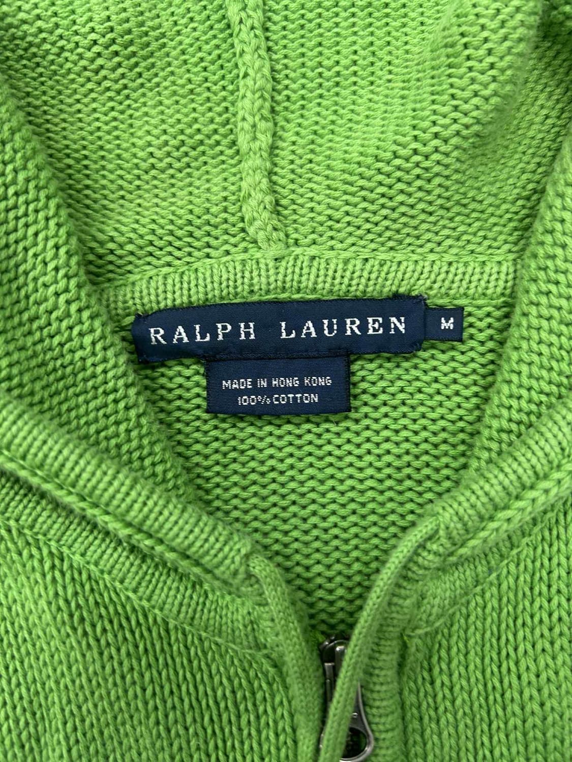 폴로 랄프로렌 핀터깔 코튼 니트 러블리힙 걸즈 후드집업 희귀져지(M) 상품이미지4