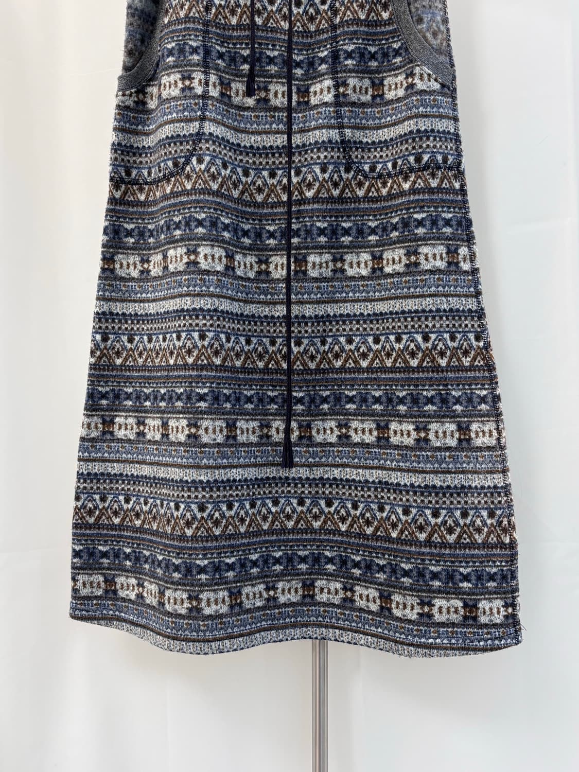 빈티지 노르딕 패턴 롱 스커트 상품이미지3