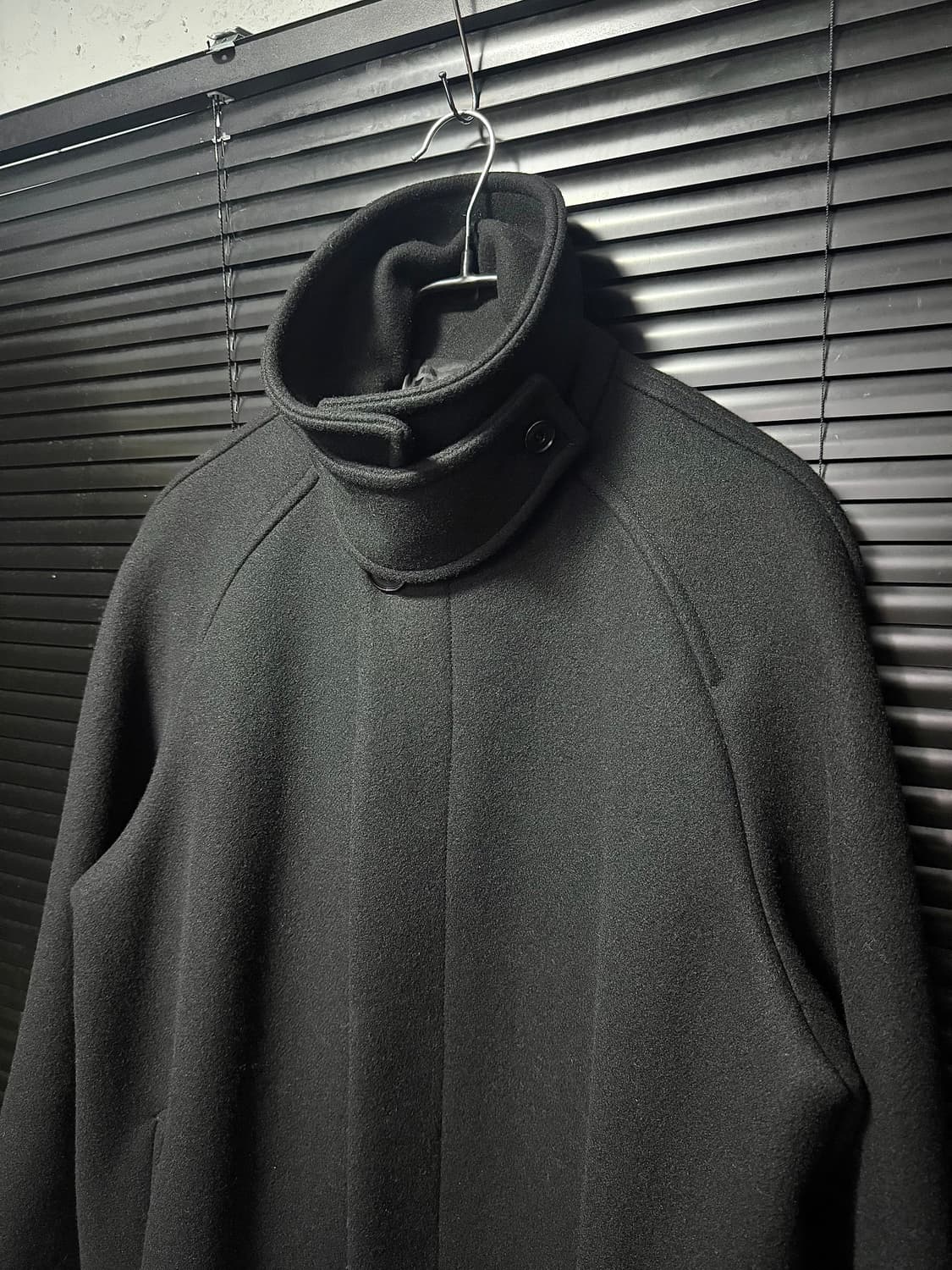 에프터 프레이 블랙 검정 발마칸 메리노 울 코트 캐시미어 M 95 하이넥 상품이미지3