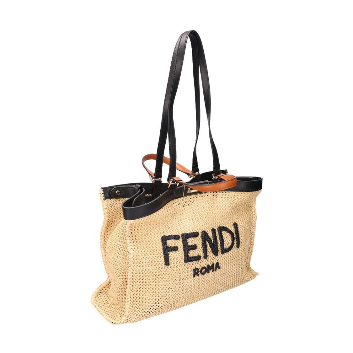 펜디 8BH374 로고 X-토트백 라피아 상품이미지4