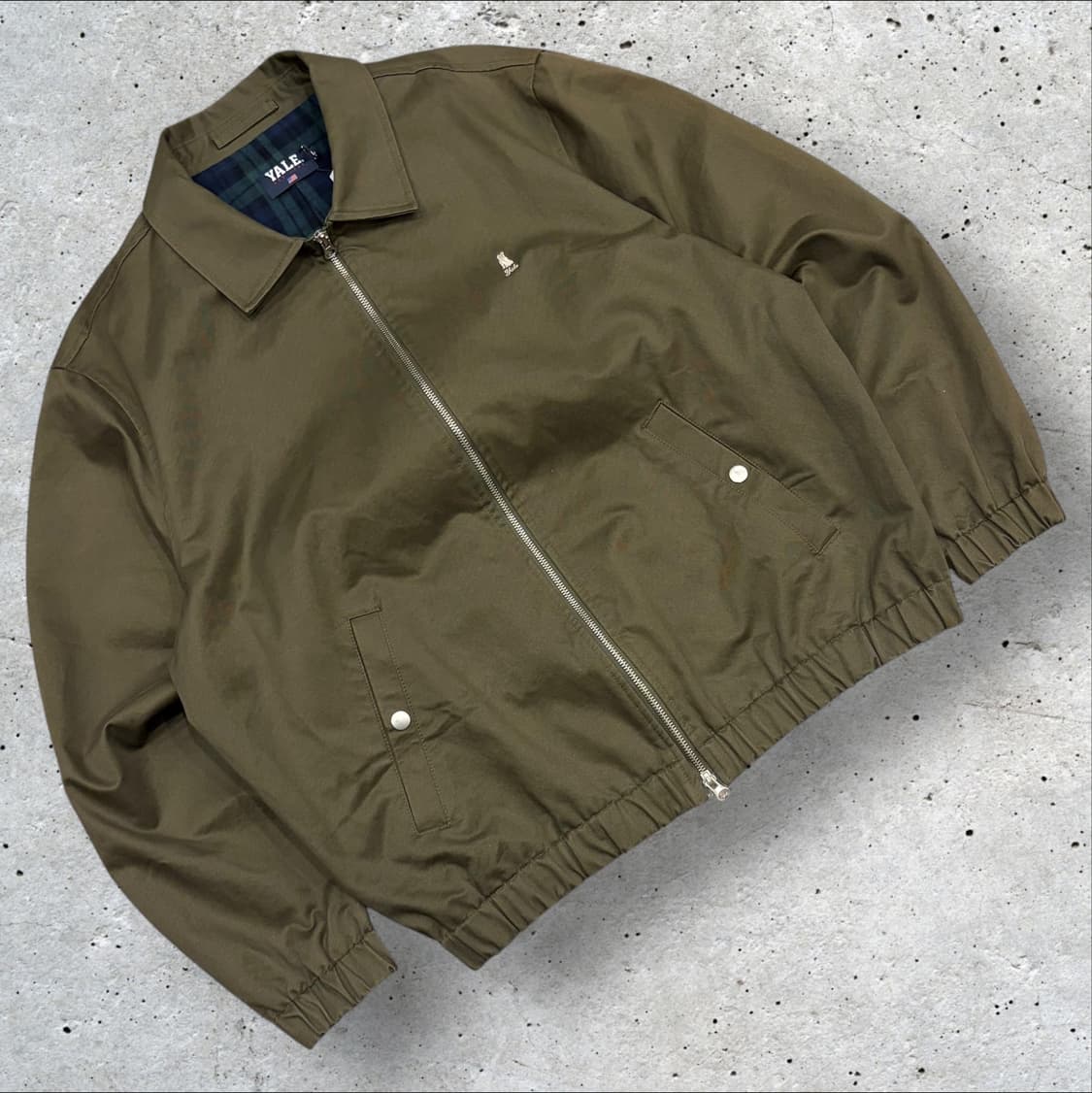[L] YALE 예일 카키색 봄버 자켓 B980 상품이미지1