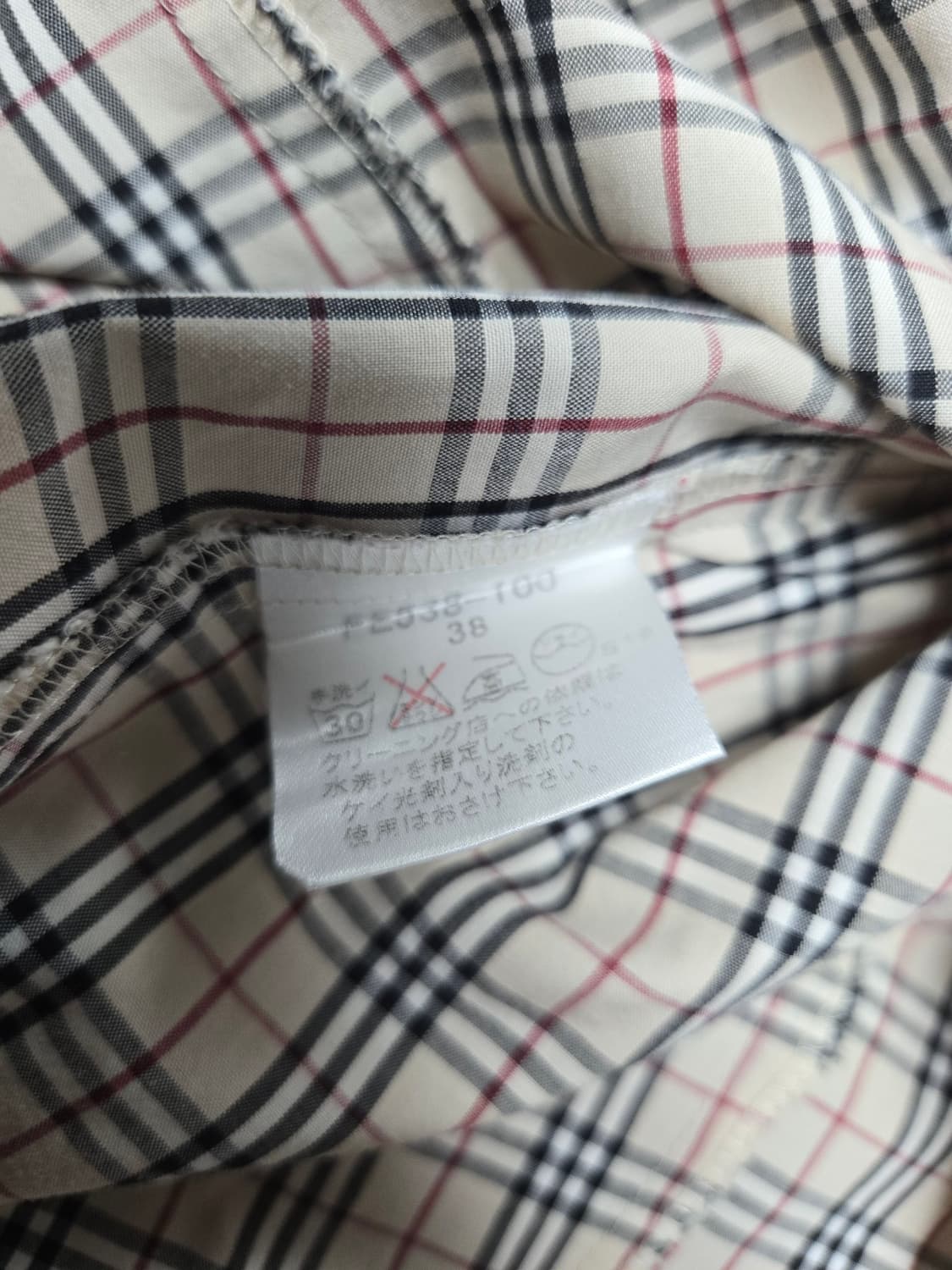버버리 블루라벨 노바체크 셔츠 [38] 상품이미지8
