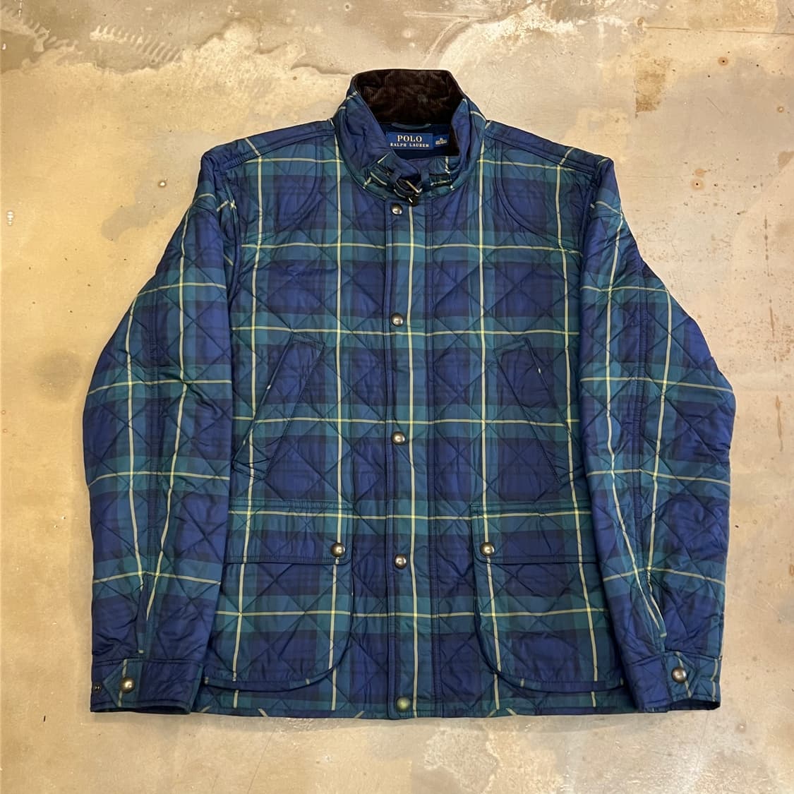 XL 폴로랄프로렌 블랙와치 퀼팅 타탄체크 자켓 상품이미지2