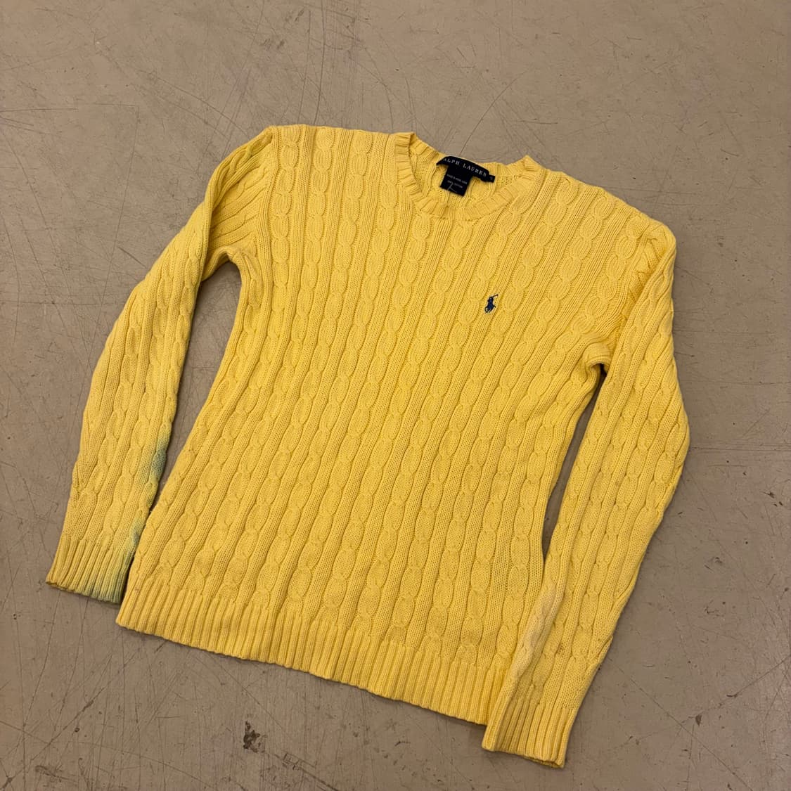 폴로 랄프로렌 케이블 옐로우 니트 상품이미지1