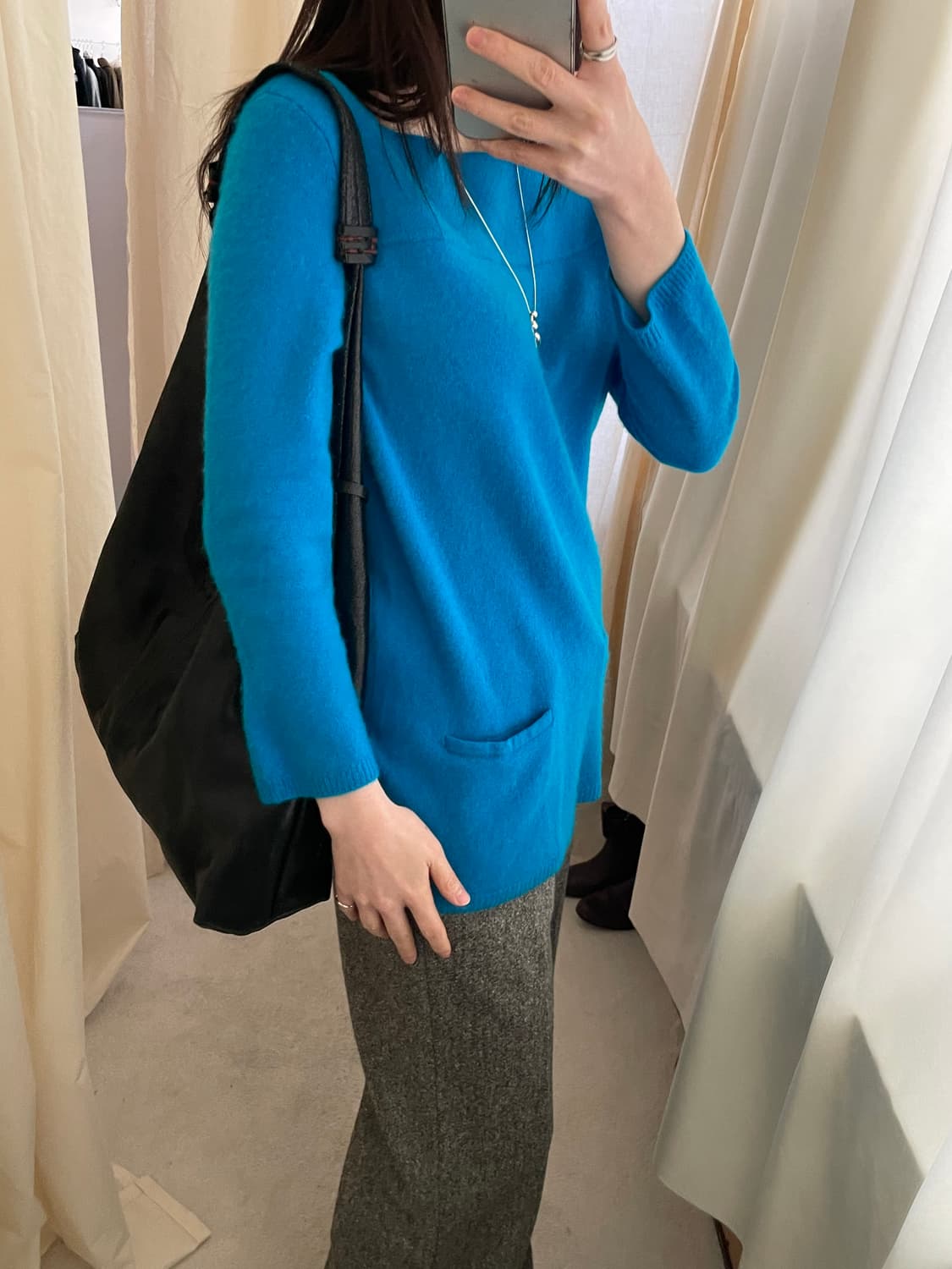 vintage turkishblue cashmere knit 상품이미지10