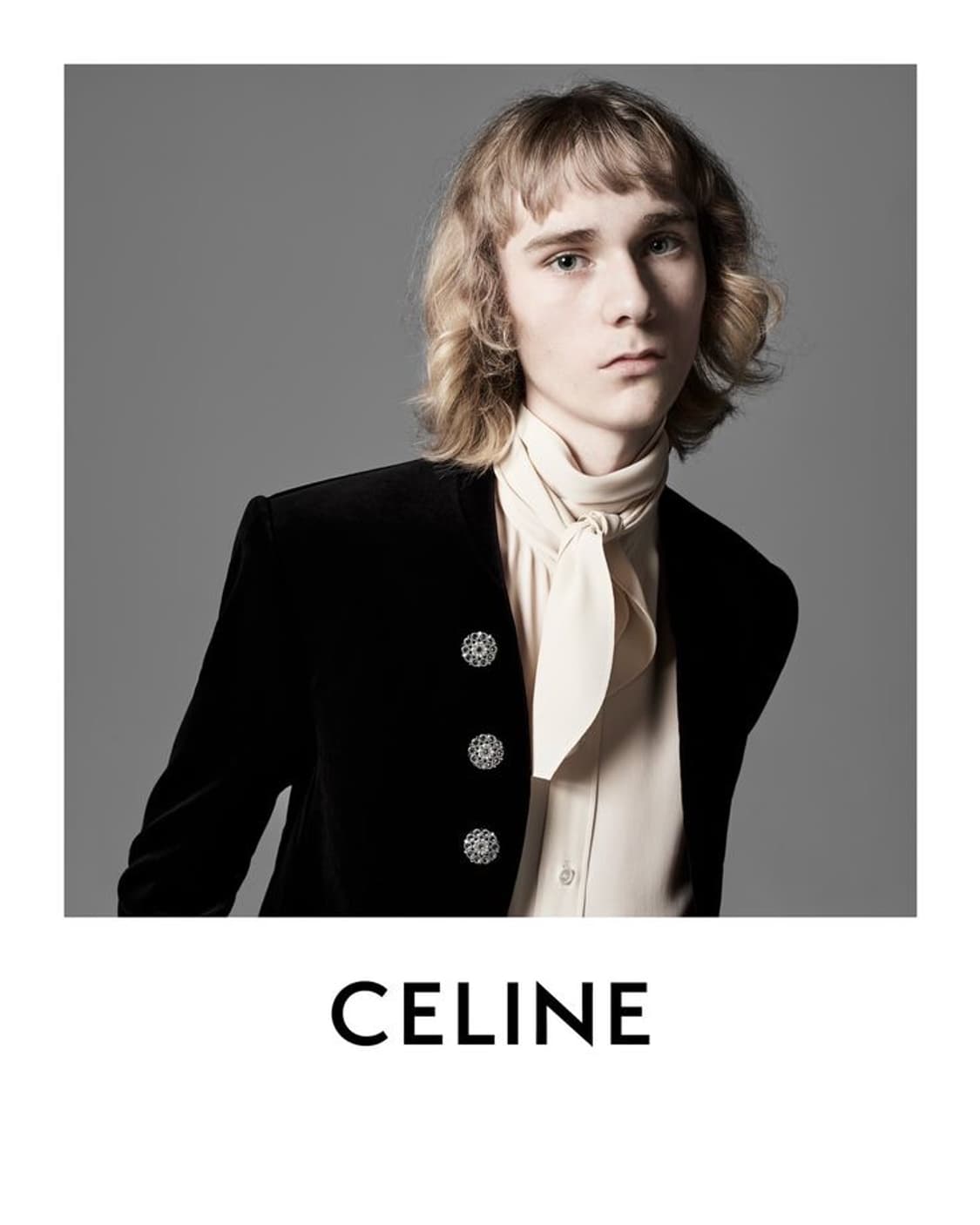 [BTS 지민님 착용] 셀린느 20AW 실크 보우 타이 셔츠 상품이미지1