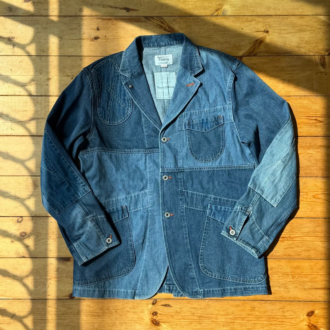 네이머클로딩 데님 패치워크 블레이저 상품이미지1