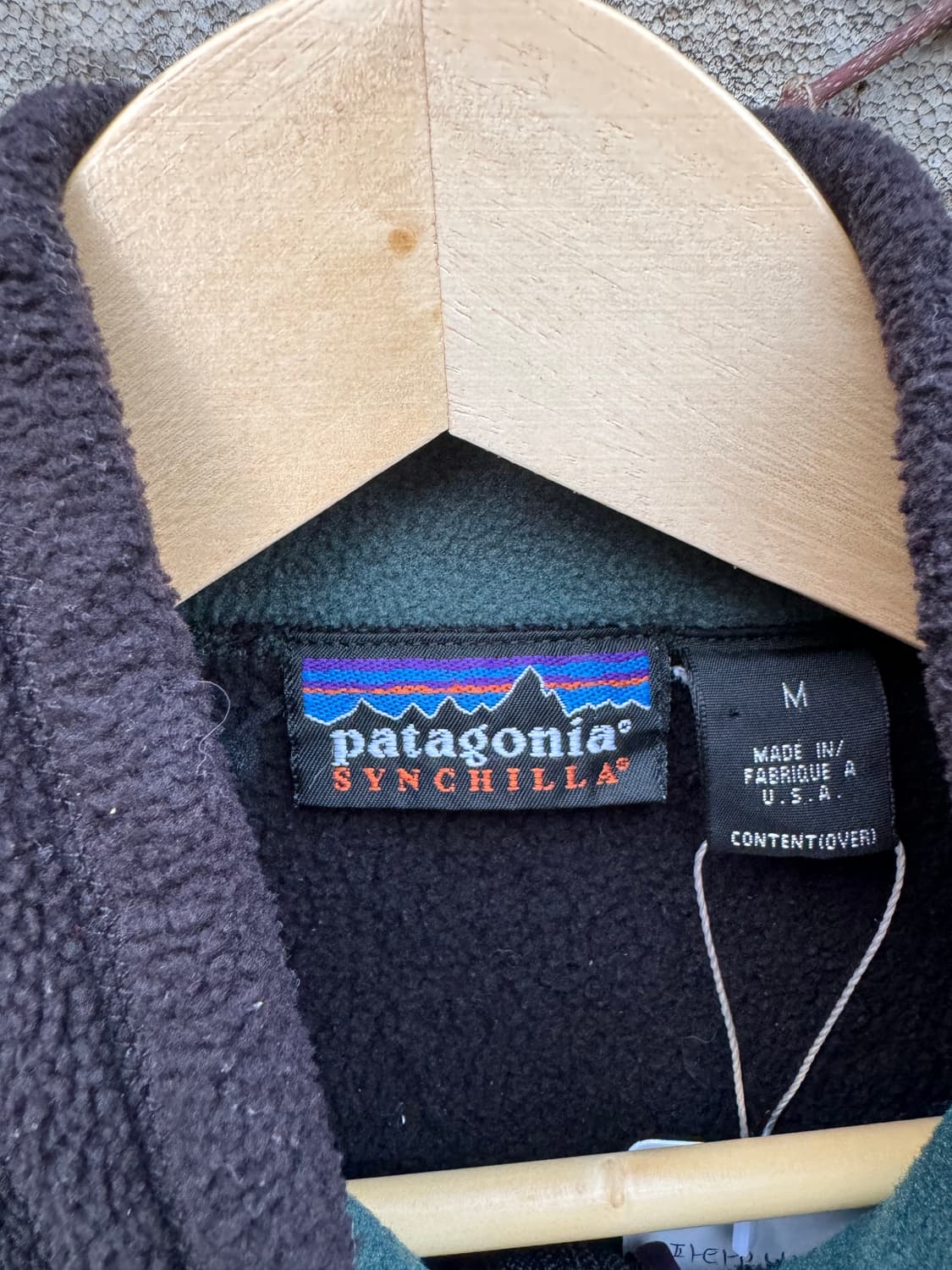 90s 파타고니아 usa 신칠라 플리스 후리스 조끼 베스트 블랙 상품이미지6