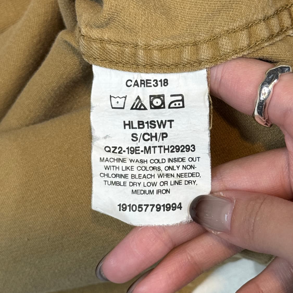 S) Wrangler 랭글러 투포켓 워크웨어 코튼 셔츠 브라운 W1 상품이미지7