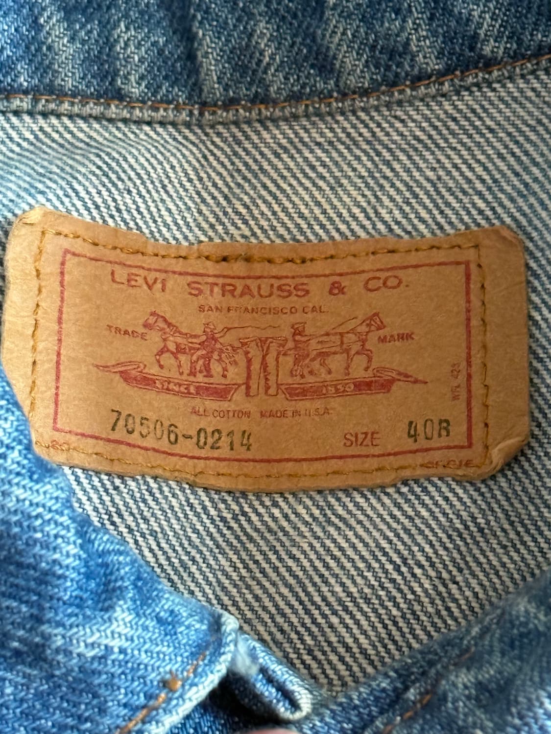 80s USA 리바이스 3세대 트러커 40 상품이미지4