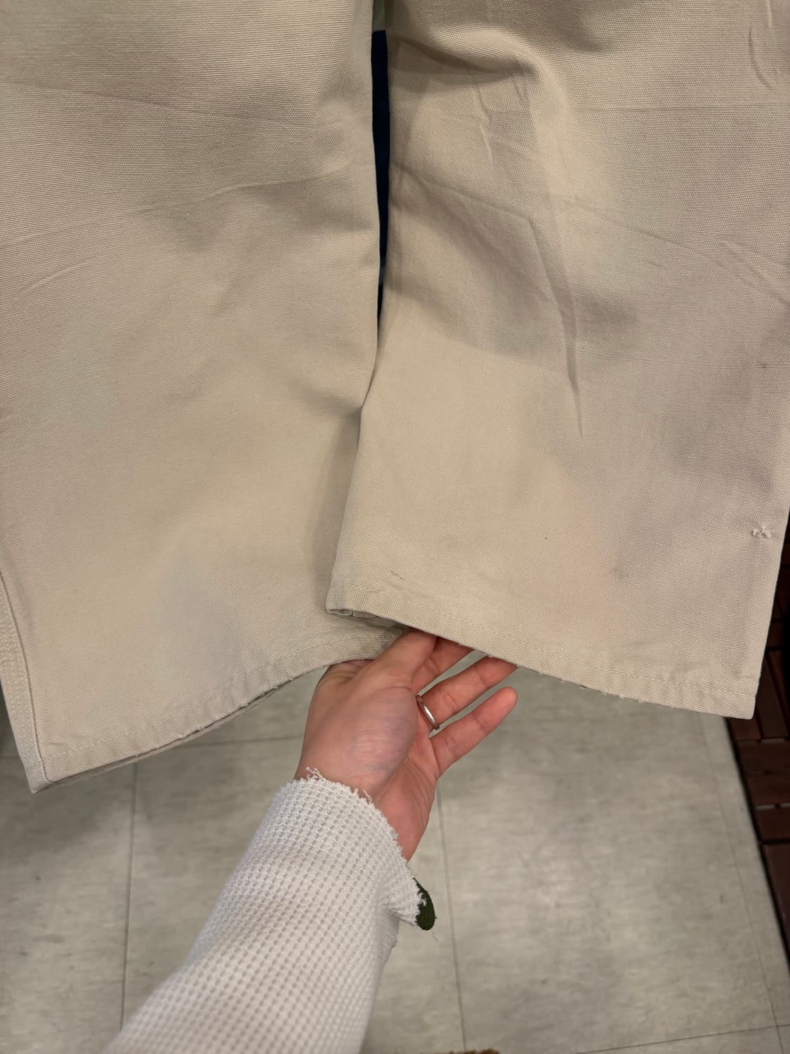 90s Carhartt 칼하트 덕 캔버스 싱글니 카펜터 워크 팬츠 USA 상품이미지6