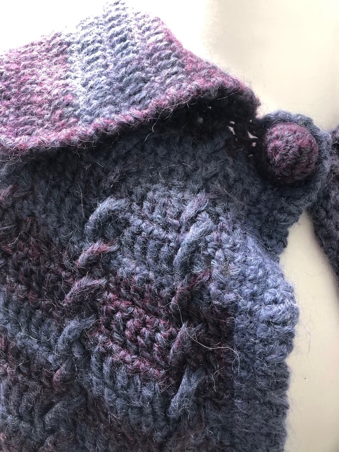 Purple Knit Cape 상품이미지4