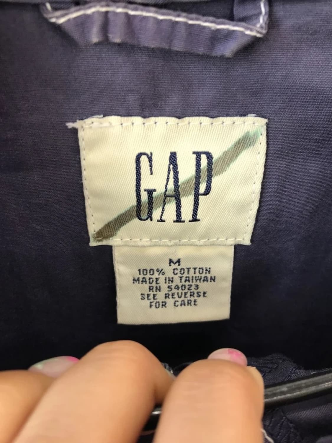 90s GAP Navy Cotton Anorak Jacket 상품이미지6