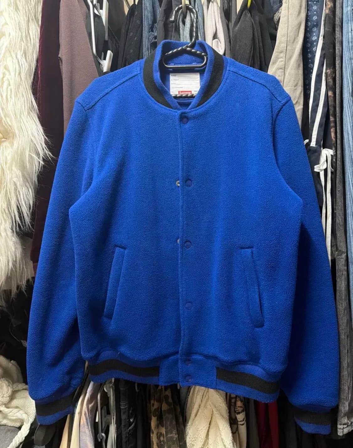 슈프림 플리스 바시티 블루 S 상품이미지2