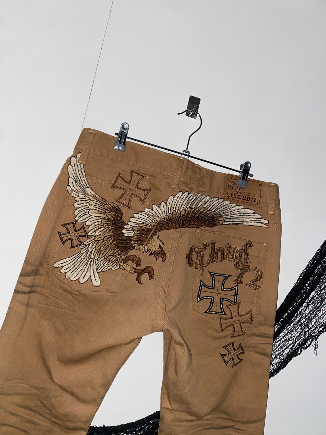 ꒰ঌ 이글 크로스 자수 패치워크 팬츠 ໒꒱ 상품이미지5