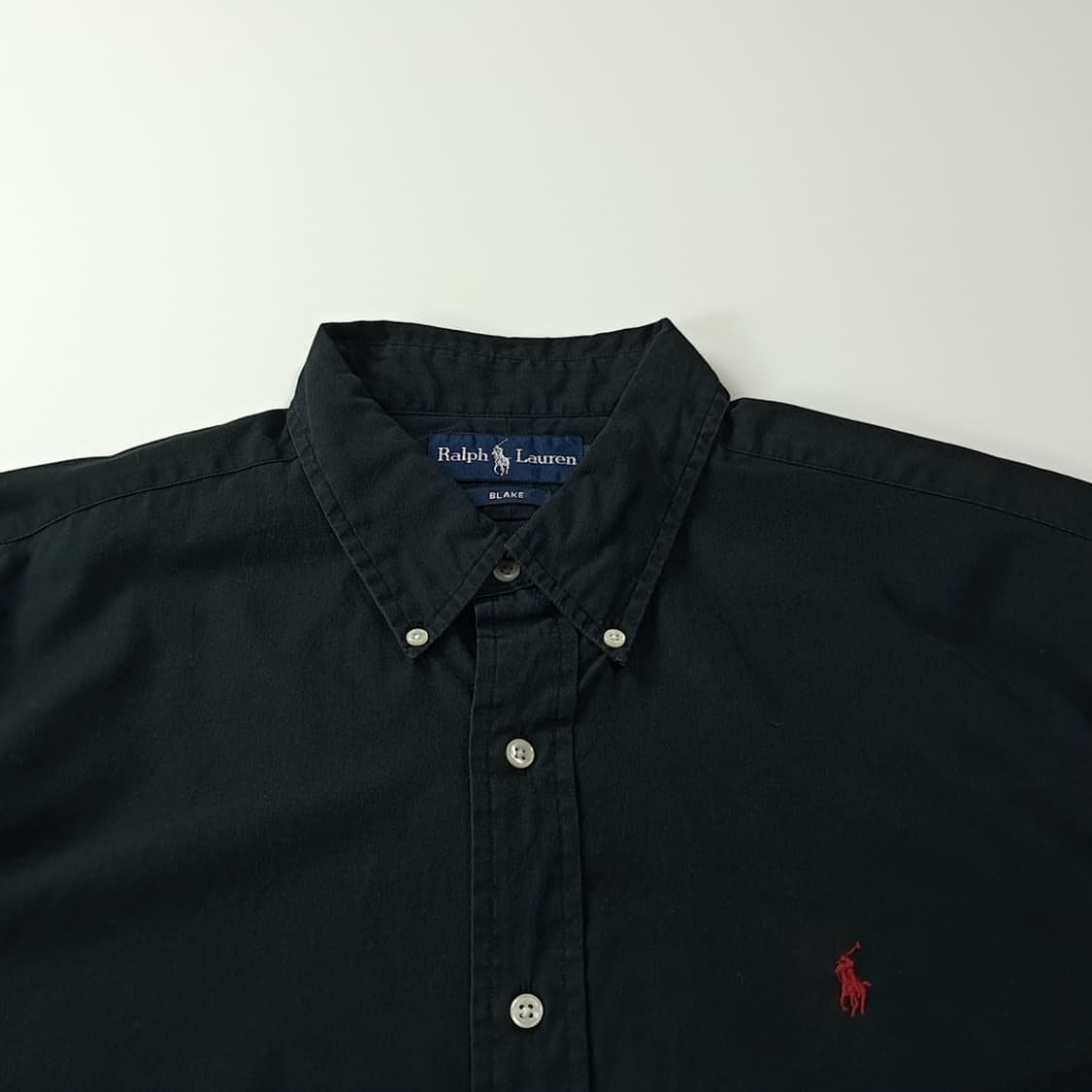 CJ044 XL 폴로 90s 블랙 반팔 셔츠 남방 상품이미지2