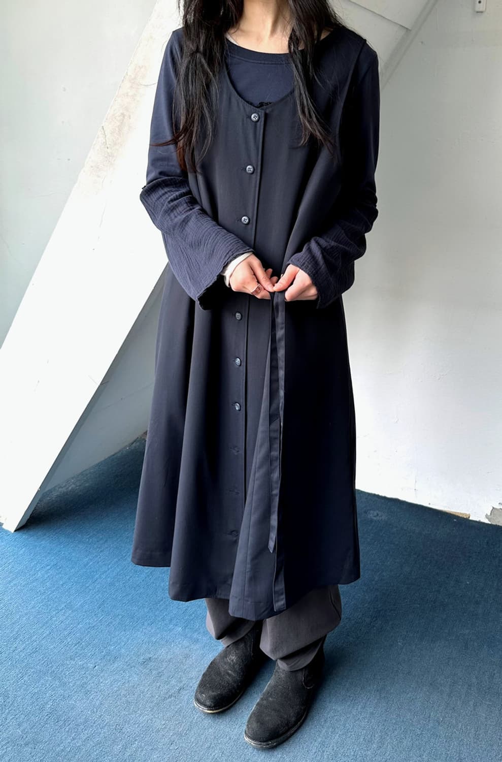 Poly rayon design 2way dress 상품이미지7